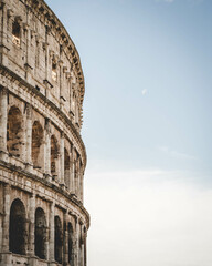 Iconic Roman Colosseum on a sunny day in Rome, Italy