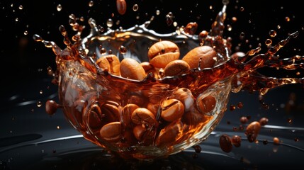 Glass Bowl Filled With Assorted Nuts - obrazy, fototapety, plakaty