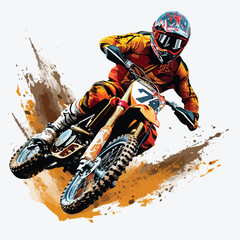 Motocross Clipart clipart isolated on white background