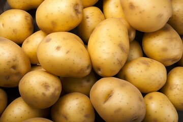 Earthy Ripe potatoes. Land fresh garden. Generate Ai