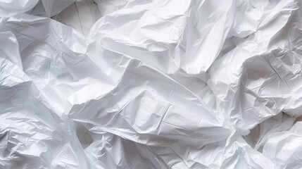 View of a White Plastic Bag Background. Generative AI