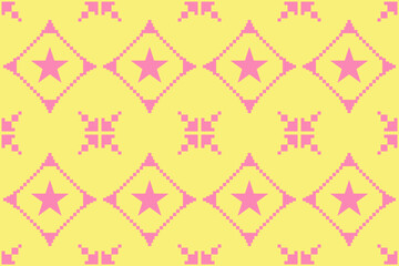 Pixel fabric pattern ethnic oriental pattern traditional design for clothing fabric textile African Indonesian Indian Latin America seamless pattern fabric print cloth dress carpet curtains sarong 