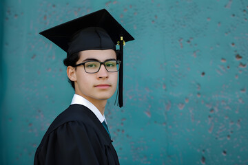 Junge High School Absolventen feiern ihren Abschluss