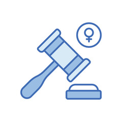 Dou tone Women Law  vetor icon