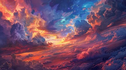 A sky full of clouds and colors. 2608