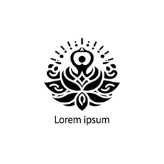 Obraz premium A yoga logo design