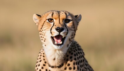 A Cheetah With Its Nostrils Flaring Scenting The - obrazy, fototapety, plakaty