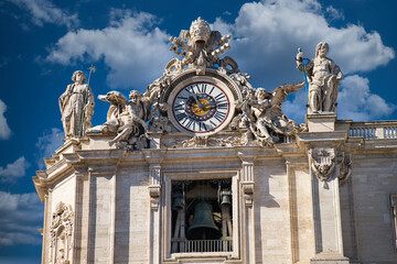 St. Peter's Basilica close-up at daylight