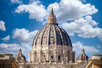 St. Peter's Basilica close-up at daylight