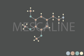 mescaline molecular skeletal chemical formula	