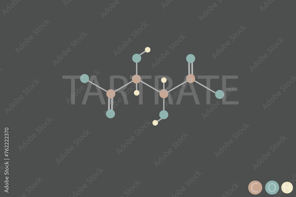 Poster tartrate molecular skeletal chemical formula	