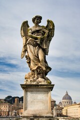 Fototapeta na wymiar Angel sculpture near Castel Sant'Angelo