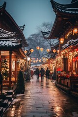 night street in china