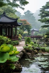 Fototapeta premium Beautiful garden in Japan, nature