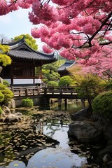 Beautiful garden in Japan, nature