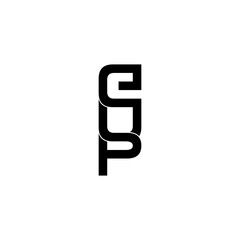 eup typography letter monogram logo design