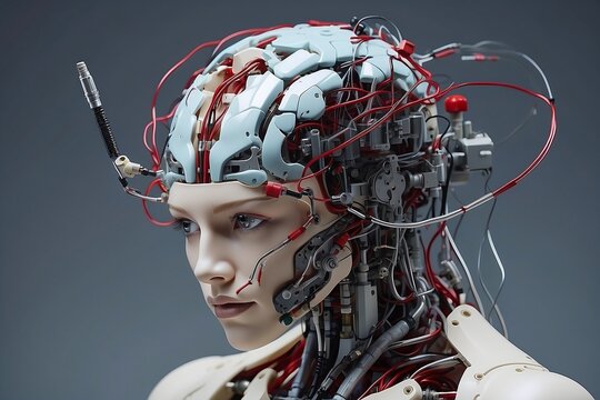 robotic head with brain injection