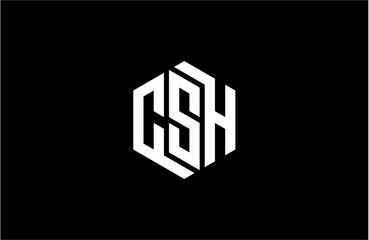 CSH creative letter logo design vector icon illustration