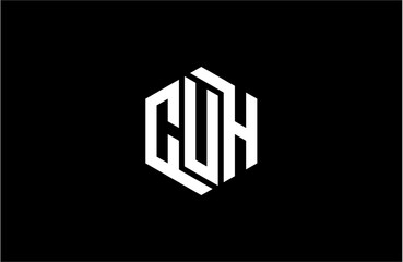 CUH creative letter logo design vector icon illustration