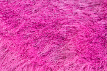 Pink fluffy fur texture background, Fleece texture, Synthetic fur fabric
