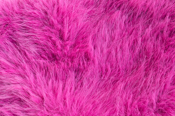 Pink fluffy fur texture background, Fleece texture, Synthetic fur fabric