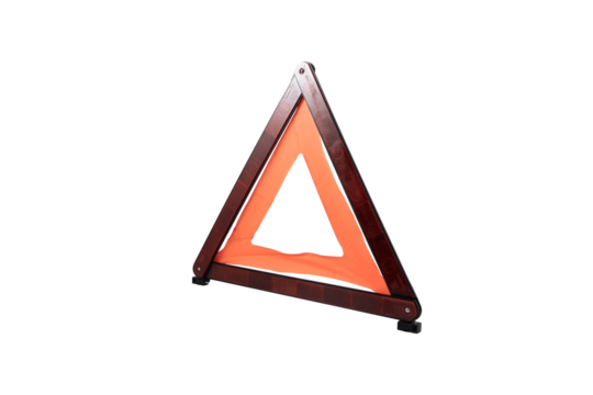 a car warning triangle