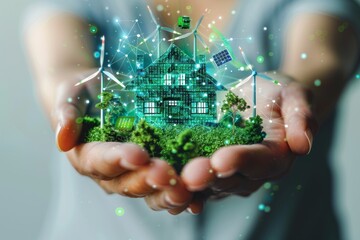 Unlocking Sustainable Living with Solar Role Models: How Watermills and Smart Home Designs Are Powering Urban Dwellings - obrazy, fototapety, plakaty