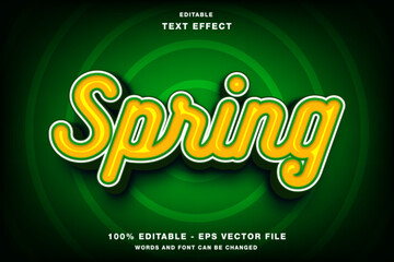 Spring 3d Editable Text Effect Template Style Premium Vector