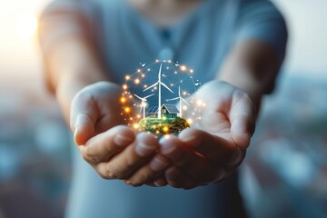 Empowering Eco Friendly Real Estate Trends with Renewable Power: How Sheltered Housing and Mansion Estates Are Leading the Way in Green Architecture and Eco Construction. - obrazy, fototapety, plakaty