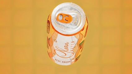 Orange Can Model With Orange Background
( 3D Model , 3D Rendering , 3D Illustration )