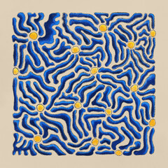 blue cute rustic flowers. Botanical bacground design for textile, print. handmade illustration