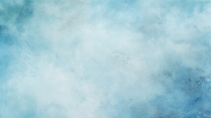 Sky blue background with white haze. Abstract background, reminiscent of the sky, fog. Grunge texture