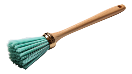 Cleaning brush on a transparent png