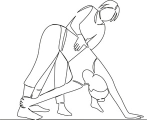 instructor trainer adjusts training