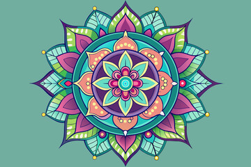 yoga mandala  vector illustration 