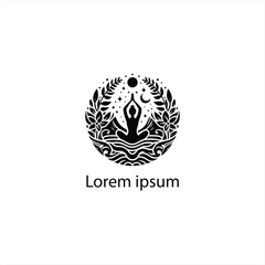 Obraz premium a yoga logo design 