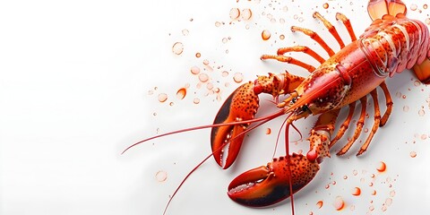 Aristocratic Lobster Delicacy - Refined Crustacean Elegance on Pristine Background