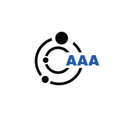 AAA letter logo design on white background. AAA logo. AAA creative initials letter Monogram logo icon concept. AAA letter design
