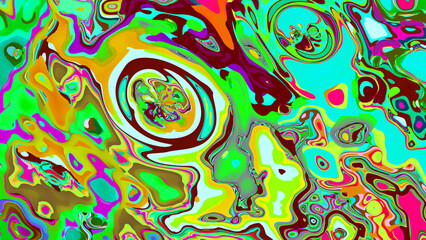 Colorful paint drops in flat gradient watercolor splash in water drop Colorful ink in water