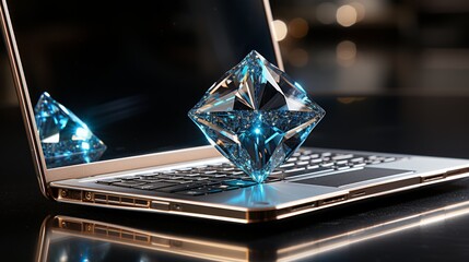 Diamond on Laptop