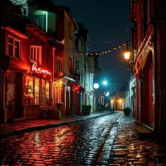 Foto op Aluminium street in the night © MARIAM