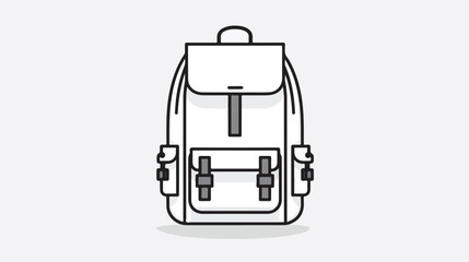 Backpack concept vector linear icon isolated on tran