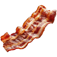 Piece of bacon isolated on transparent background - obrazy, fototapety, plakaty