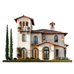 Fototapeta premium Italian villa mockup - Cut out, Transparent background