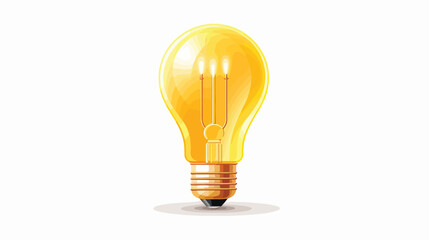 Bulb icon. sign design flat vector isolated on white