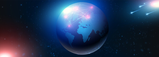 Global communication system and technology network digital communication satellites