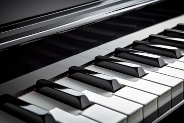 Piano Keyboard Black & White Keys