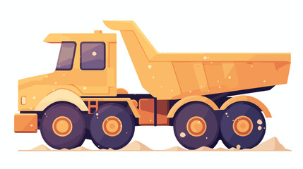Obraz na płótnie Canvas Construction Truck vector icon in fill style. flat vector