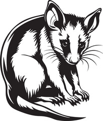Possum silhouette vector illustration