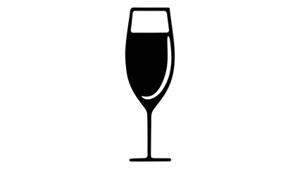 glass of champagne shape illustration in vector